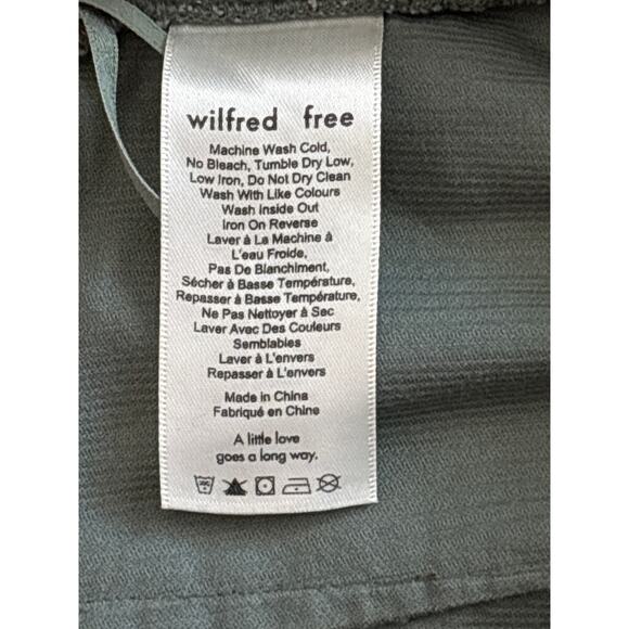 Wilfred Free Aritzia Karmen Button Front Olive Green Skirt Size 0 - Picture 6 of 7
